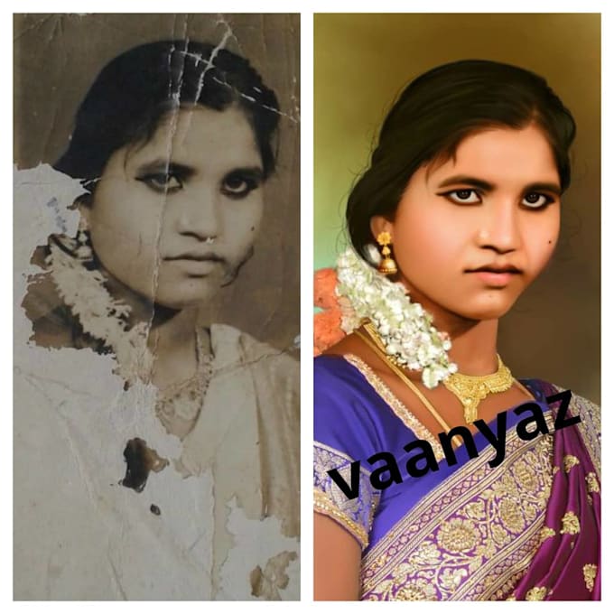 Convert old photos into color art by Vmarts Fiverr