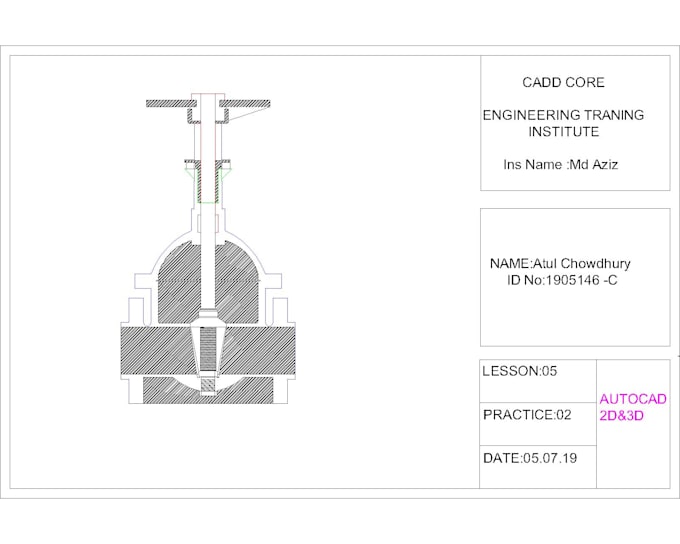 Create a 2d and 3d mechanical drawing in autocad by Atulchy | Fiverr