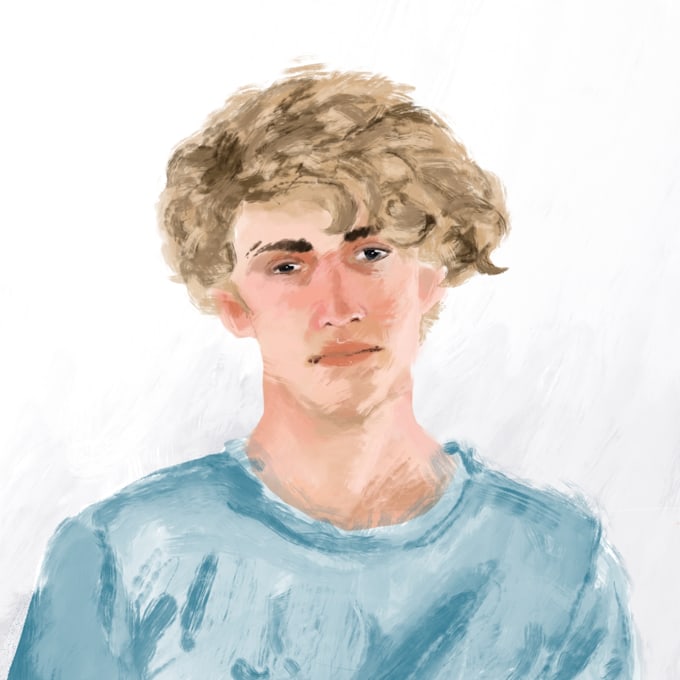 Digital Head Portrait Painting By Seraue
