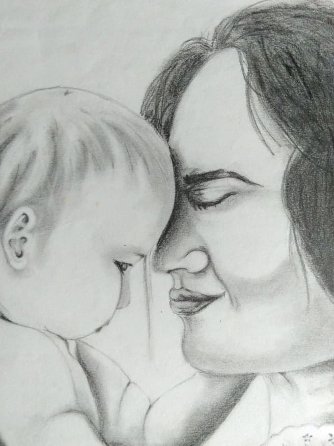 Draw Colour Black And White Pencil Portrait Images For You By