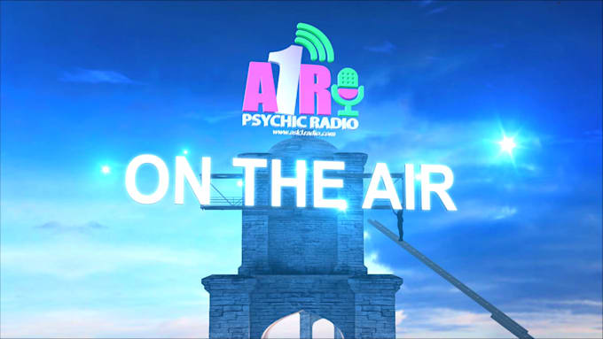 make sculpture opening intro with helicopter with your picture or logo