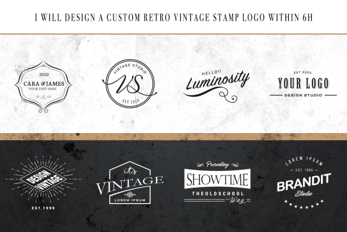 Design a custom retro vintage stamp logo within 6h by Soufianebahir ...