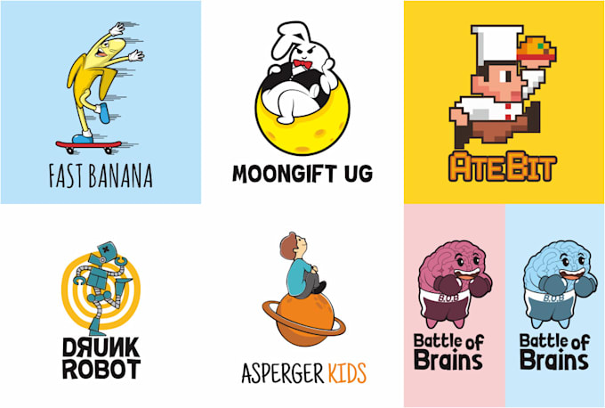 create playful cartoon logo