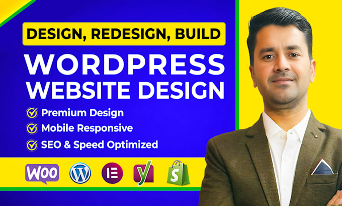 design redesign wordpress website, business website, custom website development