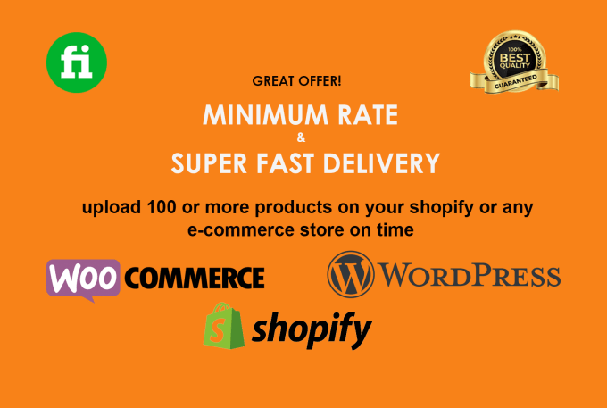 Upload 100 products to your shopify woocommerce store by Jalaluddin