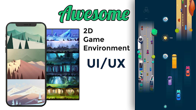 make attractive 2d game UI and its icon or any game objects