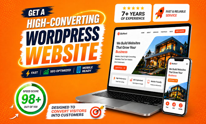 design a high converting wordpress website for your business
