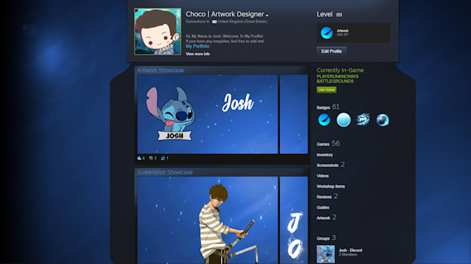 Create animated artwork for your steam profile by Ijoshxvi | Fiverr