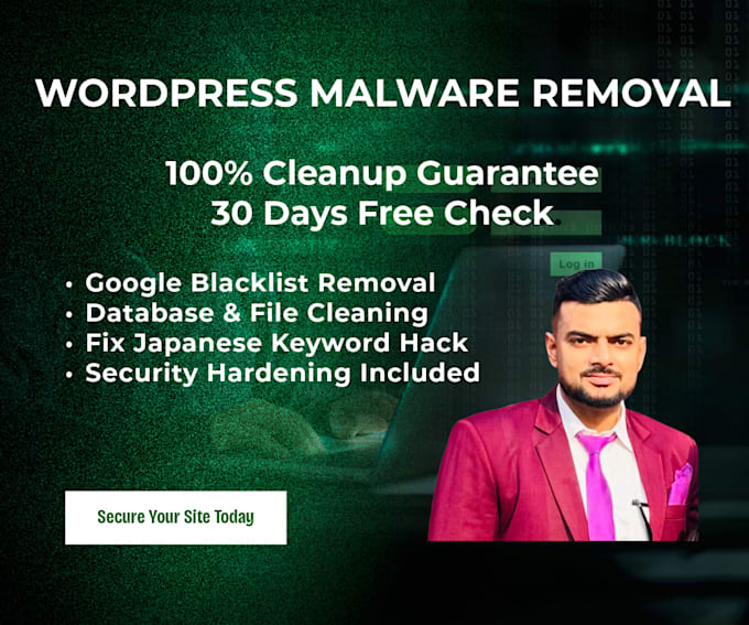 remove malware, virus from wordpress site in no time