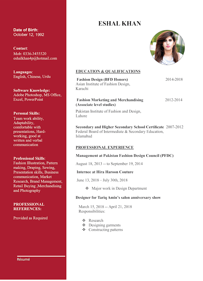 Get Your Perfect Resume Made In Just A Day By Eshalkay777