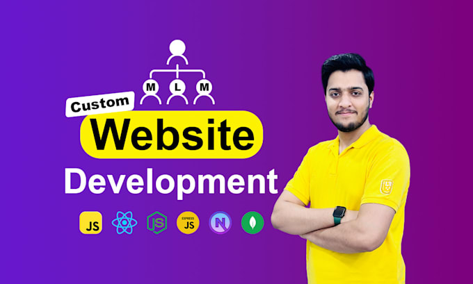 do custom website development frontend backend full stack and MLM website