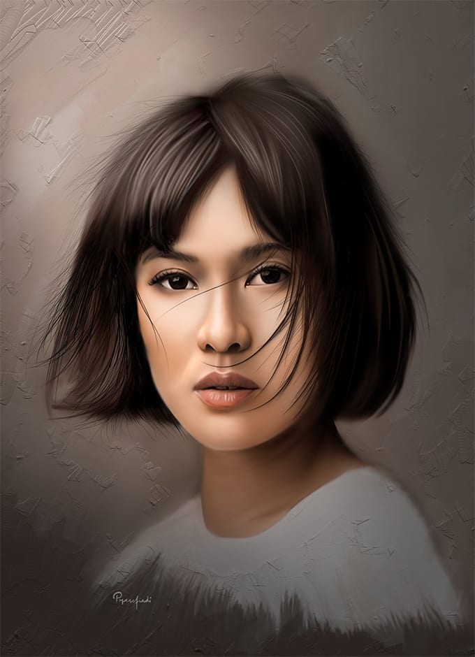 paint you a professional and realistic digital portrait