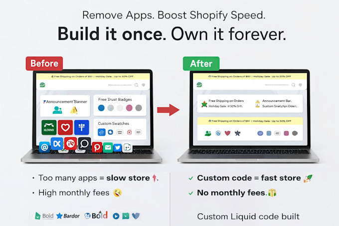 build custom shopify sections and fix liquid code