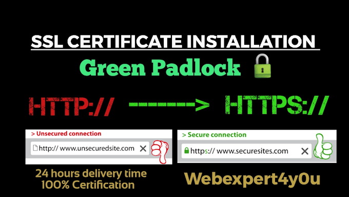 install SSL certificate, convert http to https