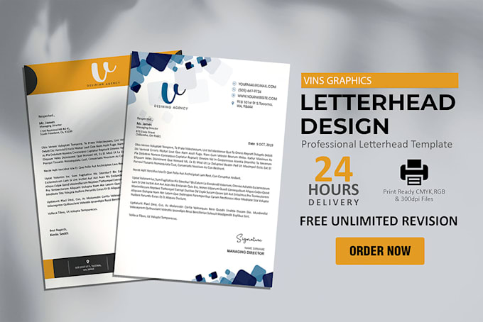 design professional and creative letterhead within 24 hours