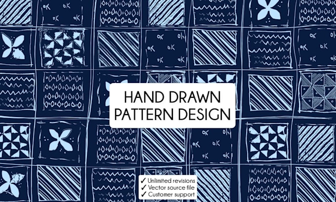 design a seamless hand drawn ethnic pattern