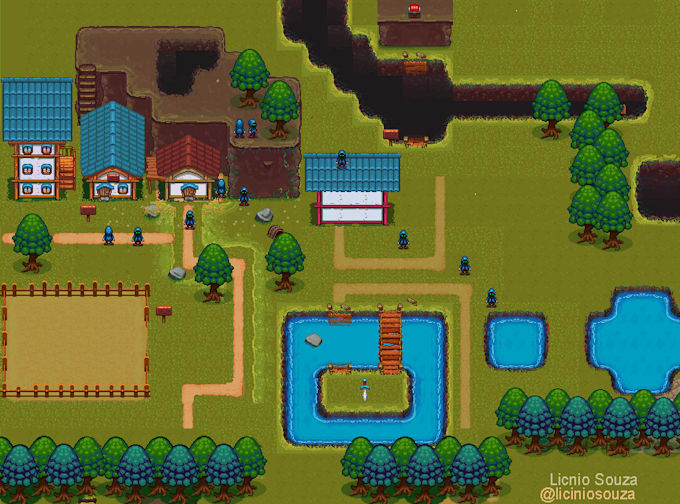 Create pixel art assets and tilesets for games by Licinio_souza | Fiverr