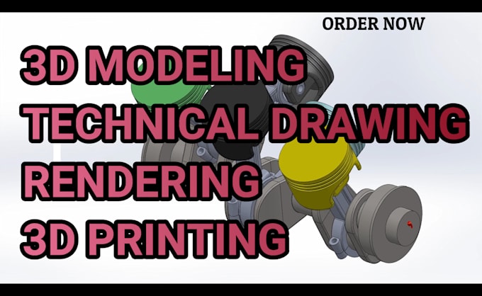 do 3d model and drawings using solidworks