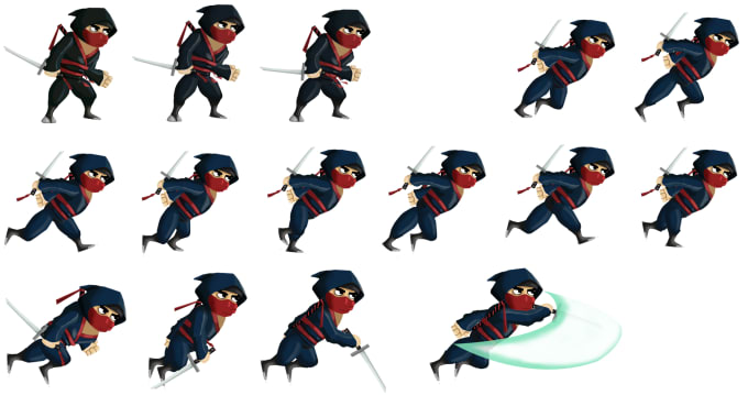 Create a quality sprite sheet for games by Rockerhill | Fiverr