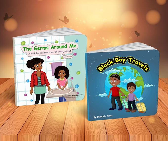 illustrate children book and cover pages
