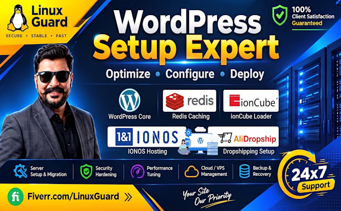 install wordpress, redis cache, ioncube, and alidropship