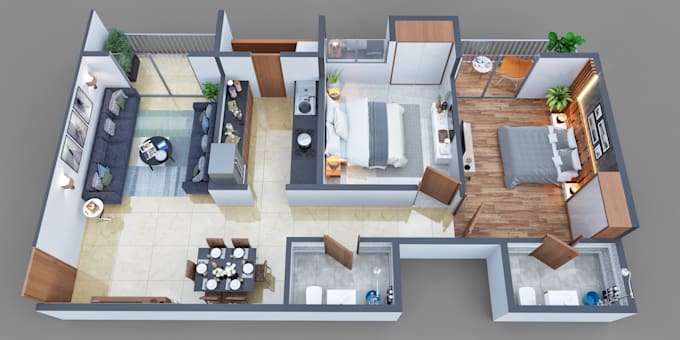 Create 3d Floor Plan Exterior And Interior By Madowl Media Fiverr Create 3d Floor Plan Exterior And Interior