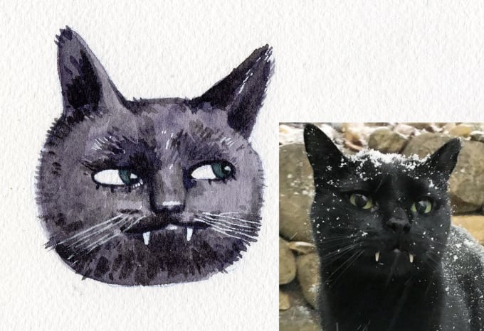 Illustrate And Paint Your Cat With Watercolors By Theprintedcat