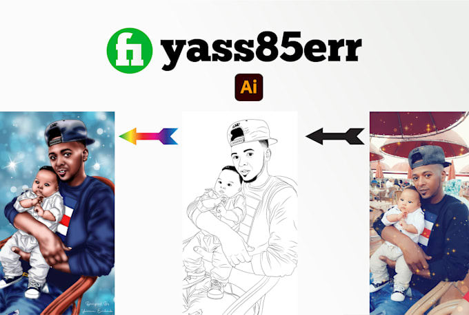 draw realistic cartoon portrait  from your photo