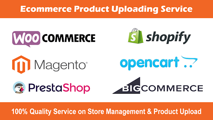 upload product in shopify,magento,opencart,prestashop,bigcommerce,woocommerce