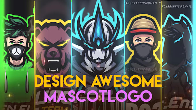 make awesome gaming, esport, and twitch mascot logo