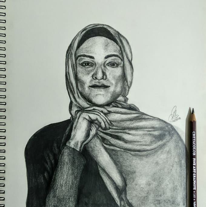 Draw A Pencil Portrait Of Your Loved Ones From Photos By Sohaibaz