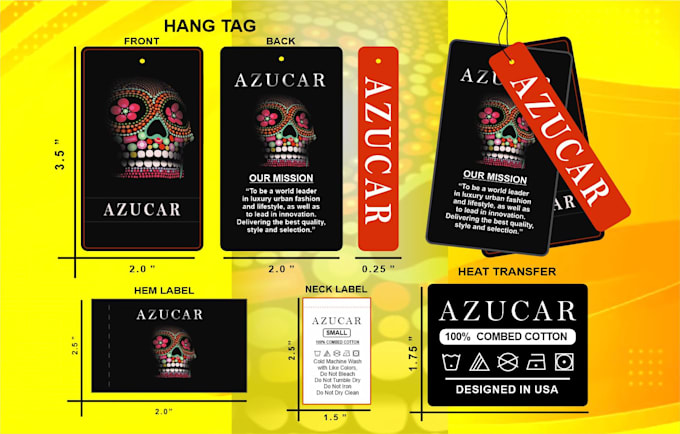 design clothing labels,tags, care instructions, label design
