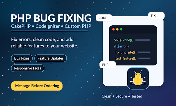 fix PHP cakephp codeigniter bugs and features