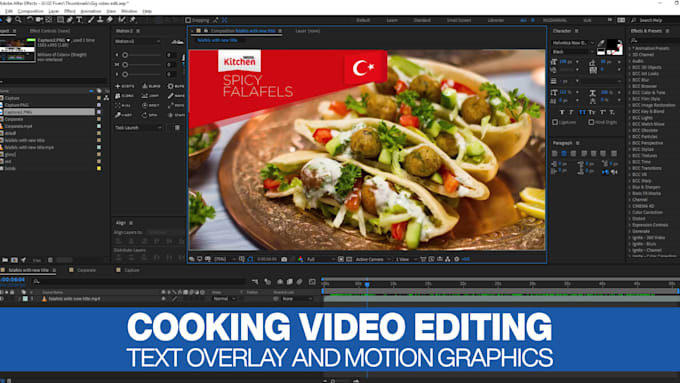 edit cooking video in professional style