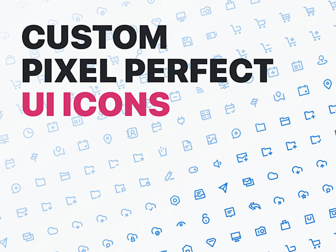 Design custom outline pixel perfect icons by Creativric | Fiverr