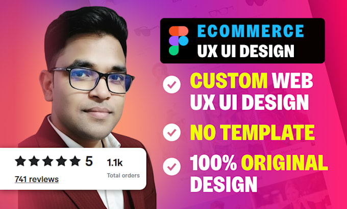 do custom ecommerce website in figma, marketplace ui design