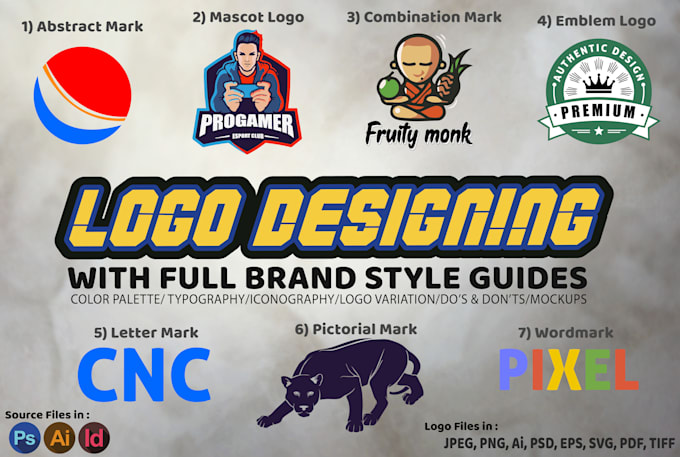 design logo with brand style guides under 24h