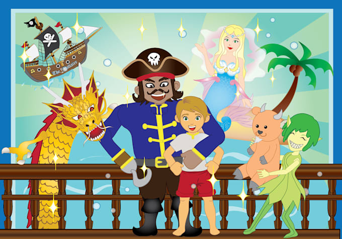 do children and kid story book with cute cartoon style