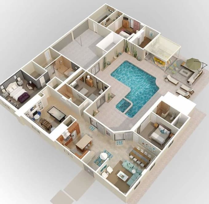 Model Your Floorplan Into 3d By Sketchup Fastest By Civil96 Fiverr