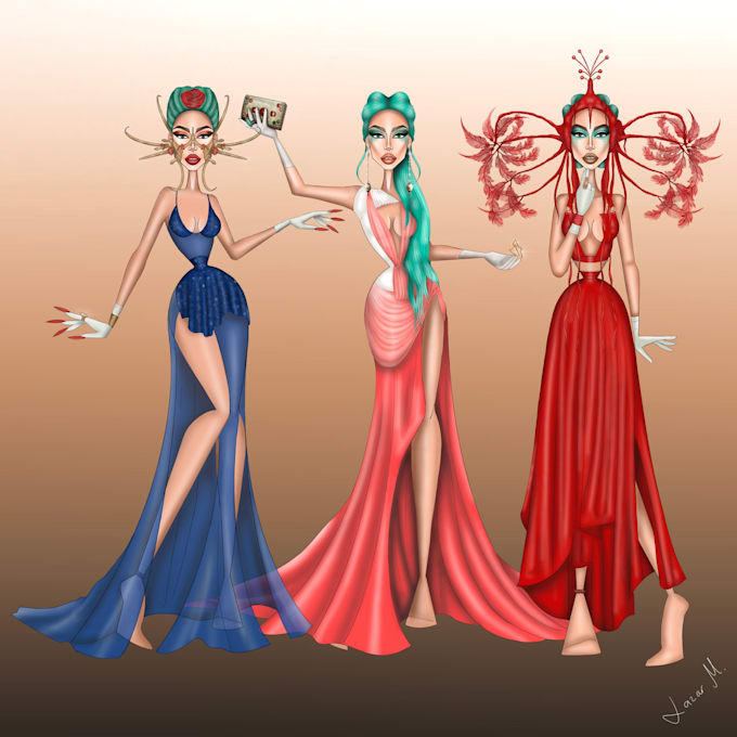 Do fashion illustrations, and fashion sketches by Lazarm94 | Fiverr