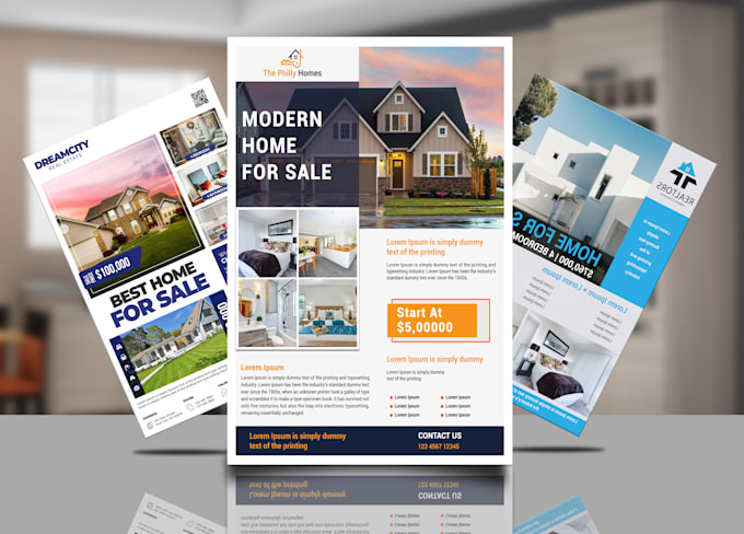 design clean real estate flyer or postcard