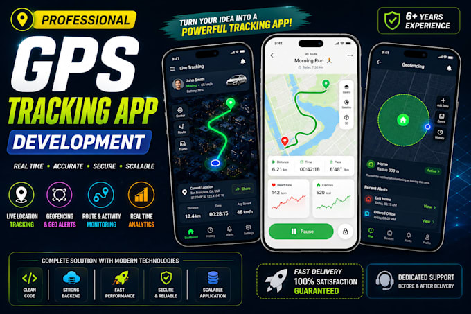 build geo location tracking app for android and IOS