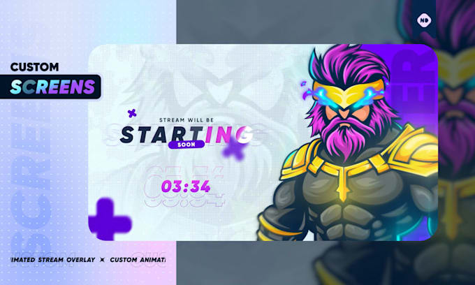 design premium overlay , panels emotes and logo for streamer