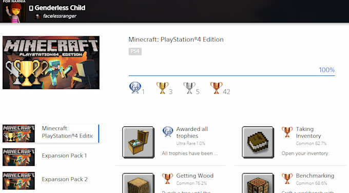 Help You Get The Minecraft Platinum Trophy On Playstation By Vz Clipzz Fiverr