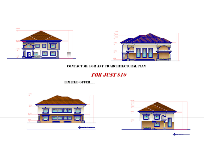 design your architectural plans, floor plan, sketches with autocad