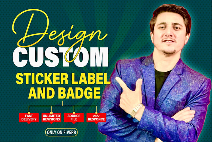 design custom sticker, label, badge in 1 hour