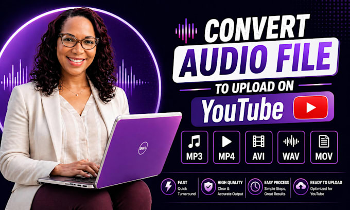 convert your audio to mp4 to upload on youtube, facebook