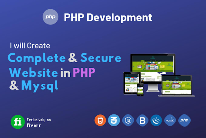 create complete and secure website in PHP mysql
