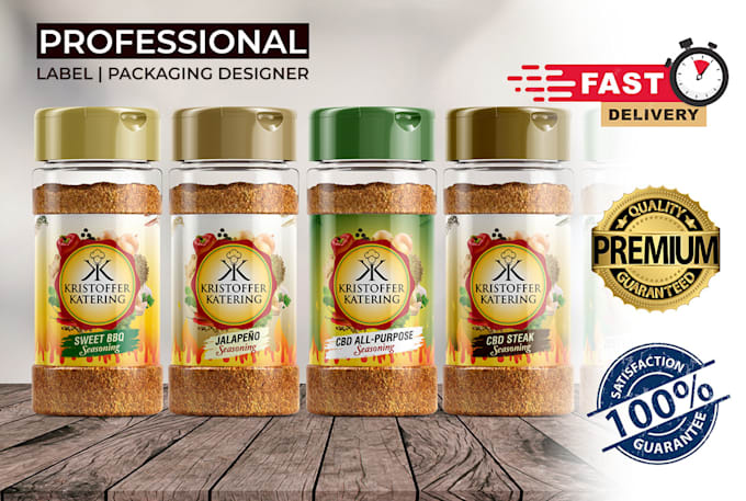 design professional product label or packaging design