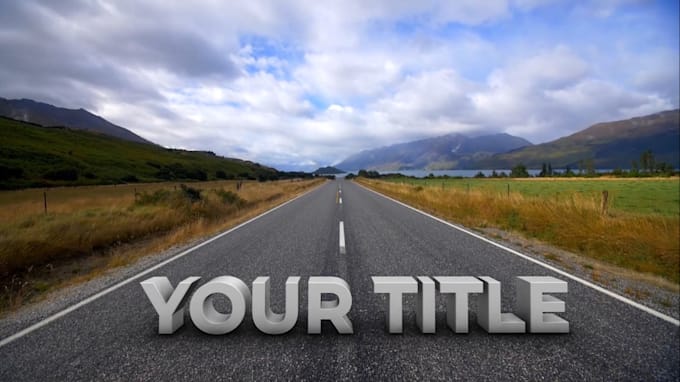 create 3d titles and 3d logo to your video